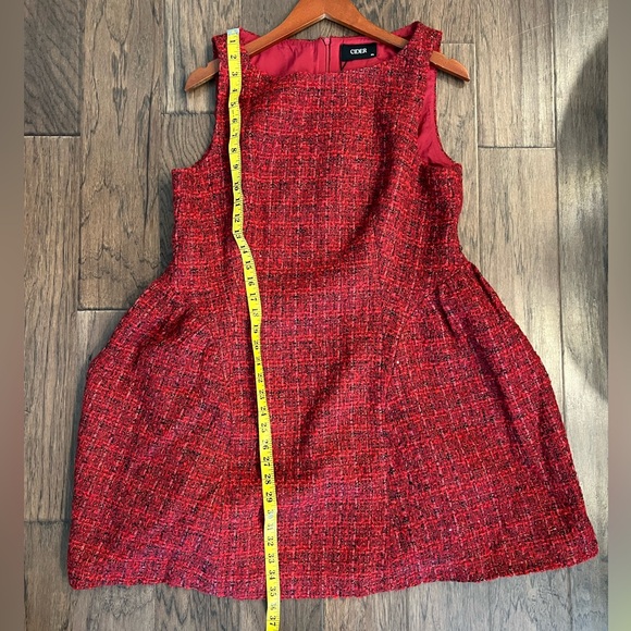 CIDER Red Tweed Fit & Flare Mini Dress 0XL NWT - Picture 9 of 11